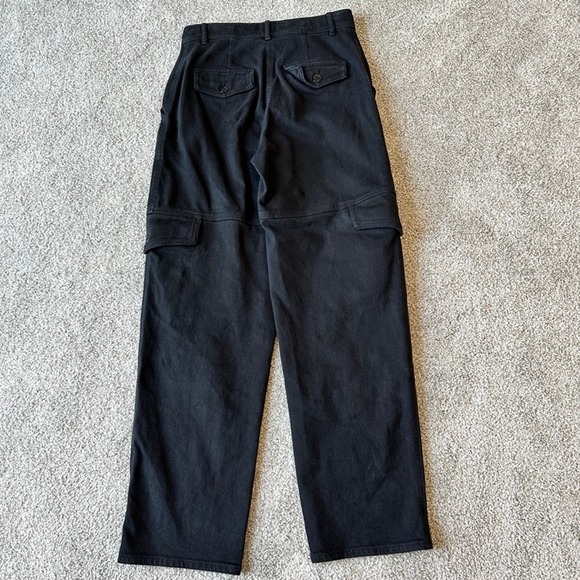 Aritzia Wilfred Maeve Cargo Jeans Black Size 2 Y2K Baggy Wide Leg Grunge Goth - Picture 10 of 11